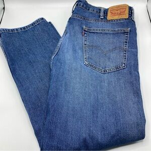 Levi's 514 Jeans Adult 40x30 Blue Denim Pants Casual Outdoors Pockets Mens